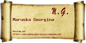 Maruska Georgina névjegykártya